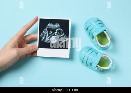 Concept de grossesse et maternité, vue de dessus Banque D'Images
