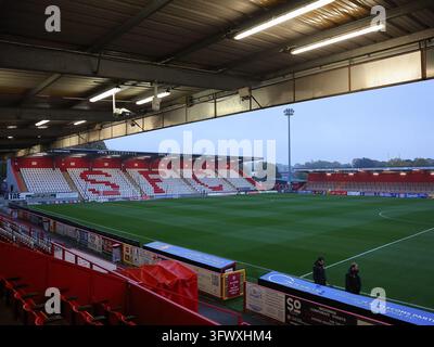 Vue générale de la SPORTA Arena, Stevenage avant le match de Sky Bet League One entre Stevenage FC et Plymouth Argyle à la SPORTA Arena le 20 octobre 2026 à Stevenage, Angleterre. (Photo de Mitch Davidson - Summit Motion Media) Banque D'Images