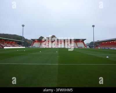 Vue générale de la SPORTA Arena, Stevenage avant le match de Sky Bet League One entre Stevenage FC et Plymouth Argyle à la SPORTA Arena le 20 octobre 2026 à Stevenage, Angleterre. (Photo de Mitch Davidson - Summit Motion Media) Banque D'Images