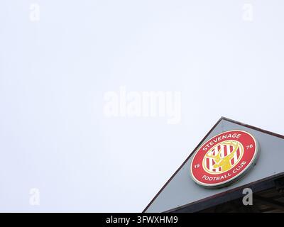 Vue générale de la SPORTA Arena, Stevenage avant le match de Sky Bet League One entre Stevenage FC et Plymouth Argyle à la SPORTA Arena le 20 octobre 2026 à Stevenage, Angleterre. (Photo de Mitch Davidson - Summit Motion Media) Banque D'Images