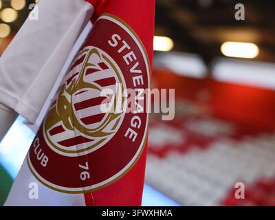 Vue générale de la SPORTA Arena, Stevenage avant le match de Sky Bet League One entre Stevenage FC et Plymouth Argyle à la SPORTA Arena le 20 octobre 2026 à Stevenage, Angleterre. (Photo de Mitch Davidson - Summit Motion Media) Banque D'Images