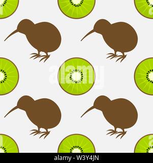 Vector Illustration Doiseau Kiwi Et Kiwis Vecteurs Et