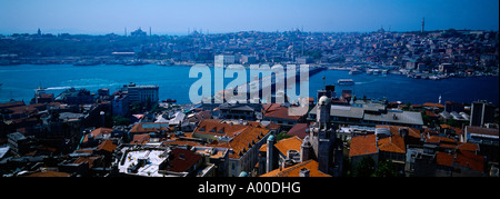 Istanbul Turquie vue depuis la tour de Galata Kulesi ( ) Banque D'Images