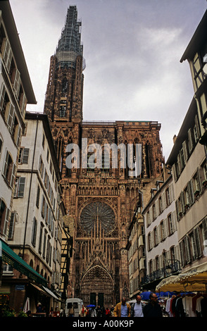 FRANCE ALSACE STRASBOURG CATHÉDRALE Banque D'Images