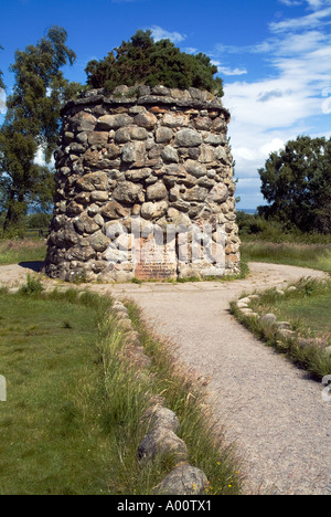 dh champ de bataille CULLODEN MOOR INVERNESSSHIRE 1746 Pierre commémorative cairn Site du champ de bataille Écosse 1745 rébellion jacobite monument des jacobites écossais Banque D'Images