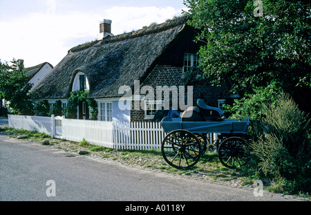 Maison de village de l'île de Fano DANEMARK Banque D'Images