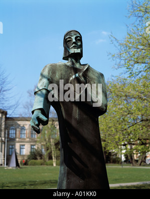 Statue Nathan der Weise, Skulptur, Denkmal, Wolfenbuettel, Oker, Niedersachsen Banque D'Images