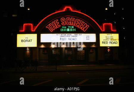 Sur l'écran cinéma vert, Londres Banque D'Images