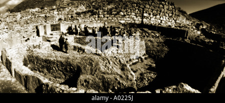 Site archéologique de Mycènes (15ème au 12ème siècle avant J.-C.). L'Argolide, Péloponnèse. Grèce Banque D'Images