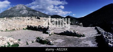 Site archéologique de Mycènes (apogée 15e - 12e siècle avant J.-C.). Préfecture de l'Argolide, région du Péloponnèse. Grèce Banque D'Images