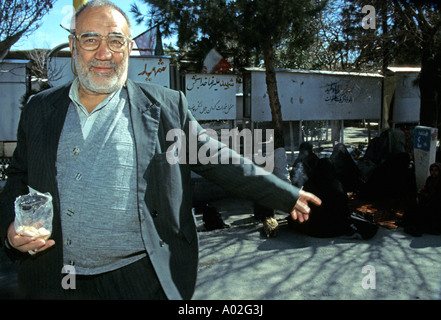 Au cimetière de guerre de l'Irak l'Iran à Téhéran Banque D'Images