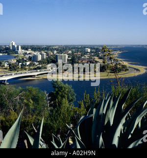 South Perth City skyline du King's Park Australie Occidentale Banque D'Images