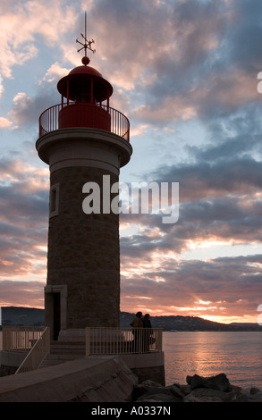 Le phare de St Tropez, Provence, Sud de la France Banque D'Images