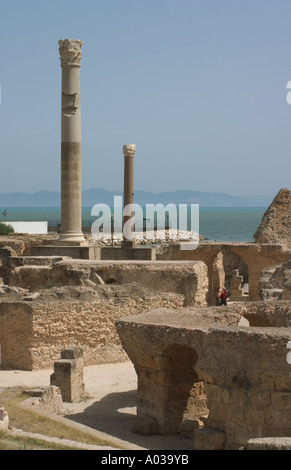 La Tunisie. Ruines de l'église Saint-Antoine thermes dans l'ancienne Carthage Banque D'Images