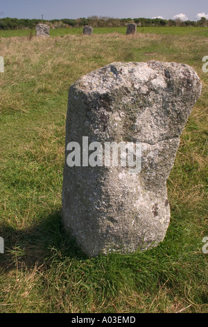 Merry Maidens Stone Circle Cornwall Banque D'Images