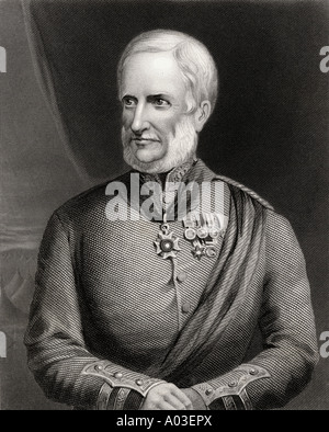 Major Général Sir Henry Havelock, 1795 - 1857. Britsh Général. Gravure du XIXe siècle après C Holl. Banque D'Images