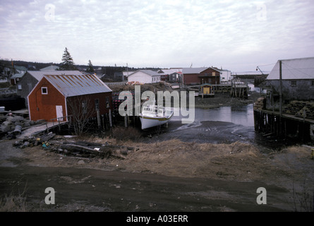 Image de cabanes de pêche à Seal Cove sur l'île Grand Manan dans la baie de Fundy Banque D'Images