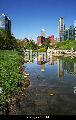 Le centre-ville d'Omaha, Nebraska. Banque D'Images