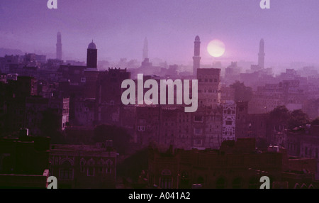 Yémen matin à Sanaa Banque D'Images