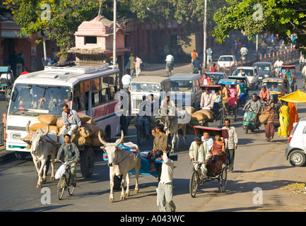 Chandpol vieux bazar, Jaipur, Jaipur, Rajasthan, Inde Banque D'Images