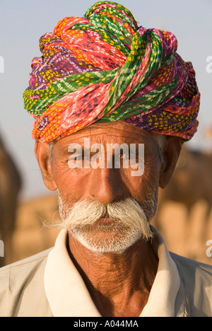 Vendeur de chameau rajasthani, Pushkar, Rajasthan, India Banque D'Images