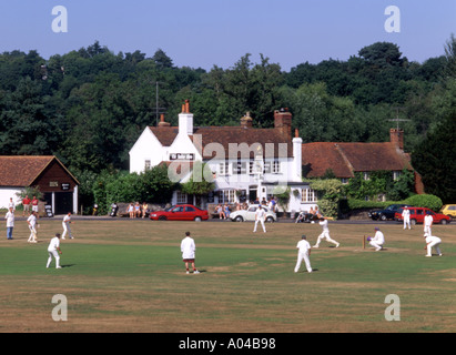 Angleterre Tilford Village Green cricket Banque D'Images