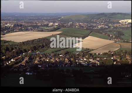 Avis de Lewes de South Downs Sussex UK Banque D'Images