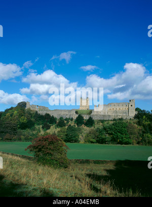Château de richmond vu du sud, Richmond, North Yorkshire, Angleterre, Royaume-Uni. Banque D'Images