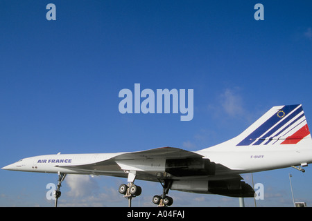 France Paris CDG Aéroport avion supersonique Concorde Banque D'Images