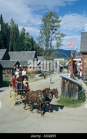 Stagecoach sur la rue main Barkerville en Colombie-Britannique Banque D'Images