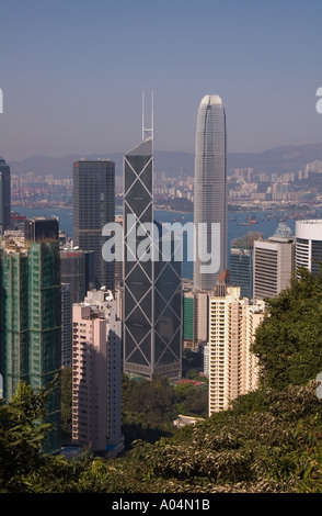 Dh Banque de Chine CENTRE DE HONG KONG SFI immeuble et gratte-ciel de bureau business financial centre tower skyline Banque D'Images