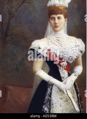 La Reine Alexandra (1844-1925) épouse de UK Le roi Édouard VIII elle a été largement considérée comme une icône de mode et de style de l'époque Banque D'Images