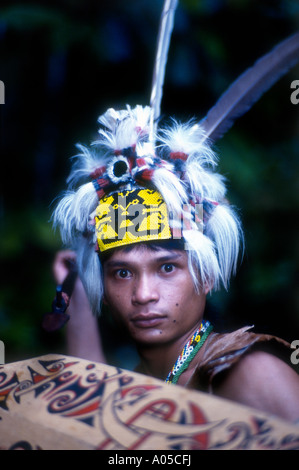 Village culturel, Orang Ulu Warrio Banque D'Images