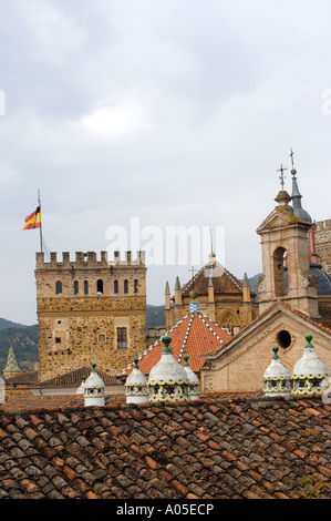 Monastère Royal 14e siècle maintenant Parador Nacional run Hôtel Guadalupe province de Cáceres Estrémadure Espagne Banque D'Images