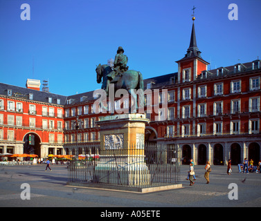 Espagne Madrid Plaza Mayor Banque D'Images