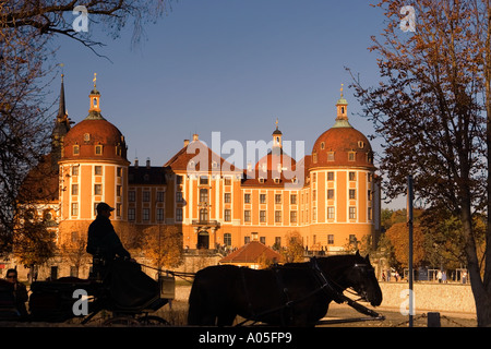 Moritzburg Palace près de Dresde, pavillon de chasse de Friedrich August II transport Banque D'Images