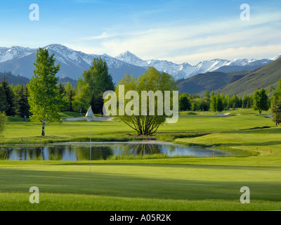 L'été au Sun Valley Idaho USA golf course Banque D'Images