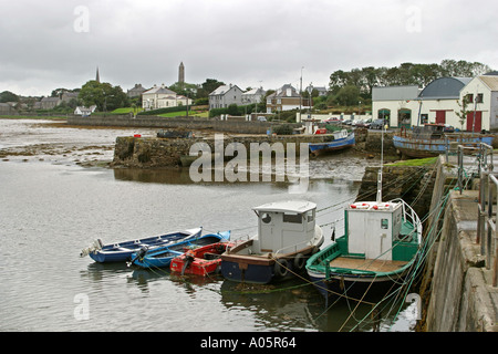 L'Irlande (Comté de Mayo) port de Killala, bateaux de pêche amarrés Banque D'Images