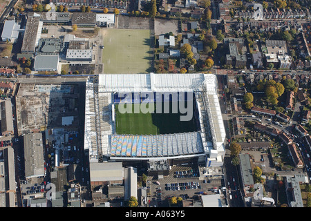 Vue aérienne de Tottenham Hotspur Football Club à Londres. Il est aussi appelé White Hart Lane et est le foyer de Spurs Banque D'Images