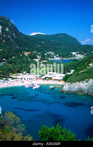 Sandy Bay île Ionienne de Corfou en Grèce Banque D'Images