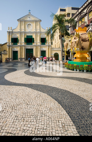 Église Sao Lourenço à Largo de la Place Senado à Macao. En Asie du sud-est Banque D'Images