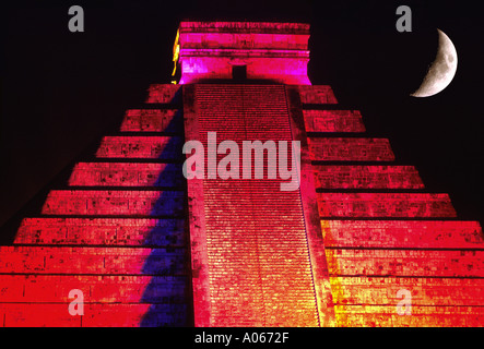 Pyramide de Kukulcán Chichen Itza au Mexique Banque D'Images