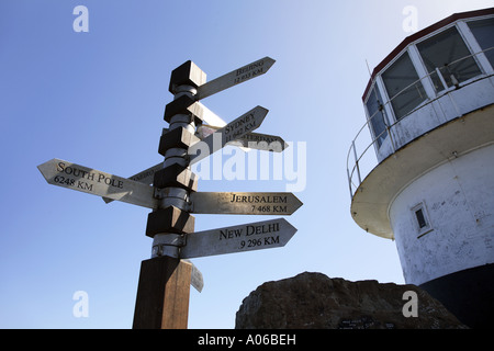 Poteau de signalisation à la pointe du Cap Afrique du Sud Banque D'Images