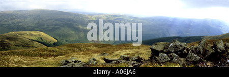 Vue sur la vallée glaciaire de l'eau Moffat Coombs blanc Banque D'Images Vue sur la vallée glaciaire de l'eau Moffat Coombs blanc Banque D'Images