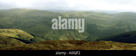 Vue sur la vallée glaciaire de l'eau Moffat Coombs blanc Banque D'Images Vue sur la vallée glaciaire de l'eau Moffat Coombs blanc Banque D'Images