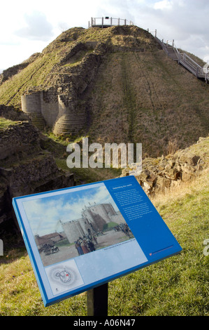 Sandal Castle Wakefield West Yorkshire UK scène de bataille de Wakefield 1460 où Richard Plantagenet Duc de York est tombé Banque D'Images