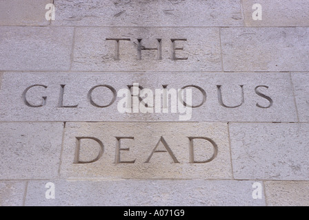 '^Dévouement à 'Le ^^glorieux morts', '^Cénotaphe Monument commémoratif de guerre', ^Whitehall, Londres' Banque D'Images