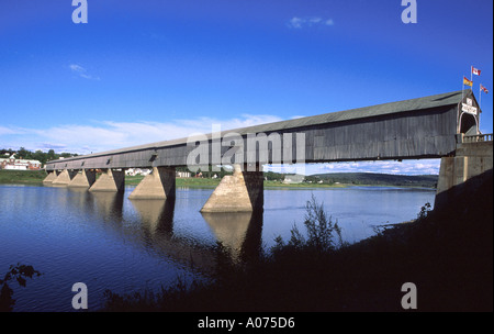 Plus long pont couvert du monde Hartland New Brunswick Canada Banque D'Images