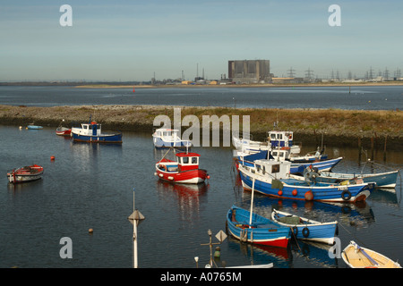 Voir l'ensemble du nord à embouchure de la Rivière Tees vers la centrale nucléaire de Hartlepool Banque D'Images