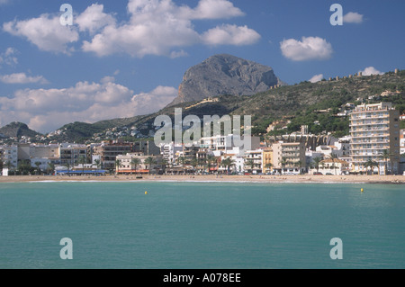 Vue sur Mer Méditerranée Javea Xabia Costa Blanca Espagne Europe Banque D'Images